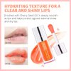 GL-Turelifes Plumping Lip Gloss Oil, Hydrating Lip Gloss Tinted Lip Balm Lip Care Transparent Lip Oil, Lip Glow Oil Non-sticky Glitter Shine Primer Lip Tint Long Lasting Nourishing (#015Cherry)