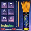 8” 150 Orange Glow Sticks Bracelet Bulk Glow Sticks with 150 Connectors Accessories Glow In The Dark Party Supplies for Christmas Holiday Decoration Neon Party Carnival (Orange)