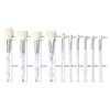 Makeup Brushes Crystal Handle Set, Tenmon 10 PCS Crystal Transparent Handle Kabuki Powder Foundation Brush Concealer Eye Shadow Eyeliner Eyebrow Brush (White)