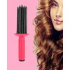 Hair Fluffy Styling Curler Curls Comb,Hair Curler Curling Make Up Brush Roller Tool Portable Hair Curling Roll Comb Anti‑Slip Professional Round Hair Brush for Home Personal Use Travel