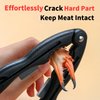 ADORAMBLING Crab Crackers and Tools Multifunctional Crab Leg Crackers Efficient Lobster Crackers Sturdy Seafood Crackers and Tools Portable Lobster Crackers and Picks Set Crab Claw Crackers Black