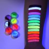 MEICOLY Water Activated Eyeliner 14 Colors,Neon UV Rainbow Face Paint,7 Cakes Duo Color Halloween Hydra Liner,Matte Graphic Eyeliner, Fluorescent Glow Blacklight Black White Body Paint