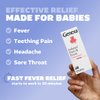 Genexa Infants' Clean Acetaminophen | Pain Reliever & Fever Reducer | Dye Free, 0% Artificial Additives | Baby Sick Essentials & Infant Medicine | Delicious Organic Blueberry Flavor, 2 fl oz