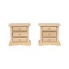 Wooden Dollhouse Night Stands | Set of 2 | Bedside Tables | Dolls House Furniture | 1/12 Scale (Light)
