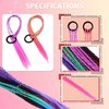 18 PCS Girls Hair Extensions,Colored Braids Hair Extensions with Rubber Bands,Rainbow Braided Synthetic Hairpieces Ponytail Kids Hair Extensions,Kids Twist Braid Rope Headdress Girls Hair Accessories