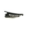 Generic Medium black and silver metal crystal rectangle shaped hair pin alligator clip