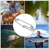 Pack of 6 Stainless Steel Long Line Snap Clips Easy On/Off Float Line Tuna Clips