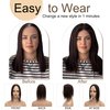 SEGO Hair Toppers for Women Real Human Hair No Bangs 130% Density 10 * 12CM Silk Base 100% Remy Human Hair Clip in Top Wiglet Hair Pieces for Thinning Hair-12 Inch Dark Brown