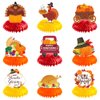 Thanksgiving Table Decorations Centerpieces, 9PCS Vivid, Double-sided Honeycomb Centerpieces for Party Supplies