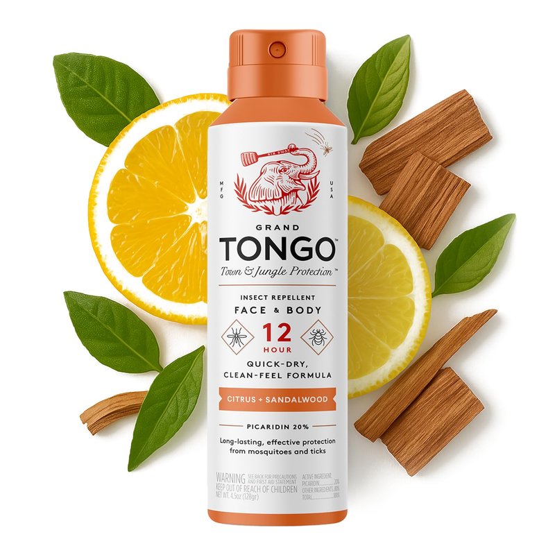 Grand Tongo DEET-Free Insect Repellent with Picaridin, The 12 Hour ...