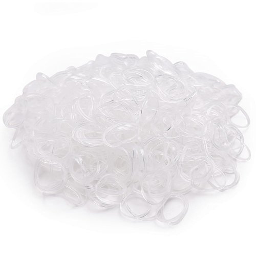 3200 PCS Baby Girl's Kids Clear Hair Holder Hair Ties Elastic Rubber Bands Hair Bands Hair Elastics Toddler No Crease Ponytail Holder Tiny Soft Rubber Bands