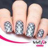 Whats Up Nails - Nail Vinyl Stencils Variety Pack 4pcs (Droplets, Art Deco, Honeycomb, Diamond Pattern) for Nail Art Design