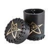 Q-Workshop Call of Cthulhu Black & Green-Golden Leather Dice Cup