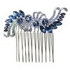 Faship Navy Blue Crystal Hair Comb