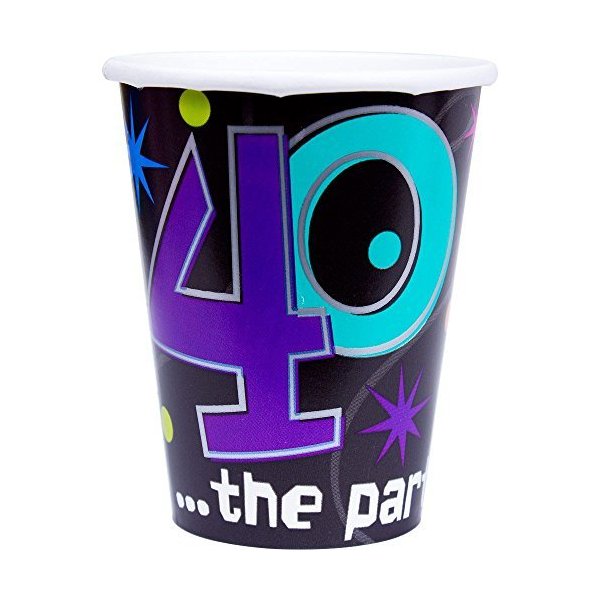 The Party Continues 40th Birthday Paper Cups 8ct [Toy] by Amscan