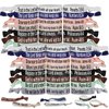 Solsew 48 Pcs Bible Verses Ribbon Hair Ties Christian Bible Verse Bracelet Christian Elastic Ponytail Holder for Women, Bible Stretch Elastic Hand Rope Hairbands for Christians and Bible Lovers