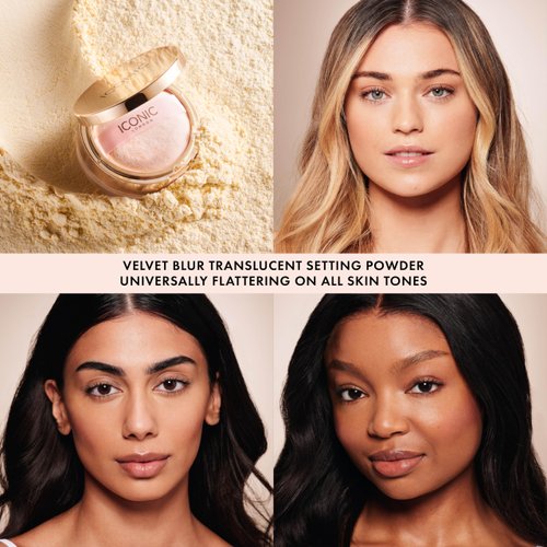 ICONIC LONDON Velvet Blur Translucent Setting Powder | Velvet Finish, Easy Application, Cruelty-Free, Vegan Makeup