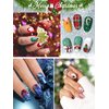 12 Sheets Christmas Full Nail Wraps, EBANKU Adhesive Nail Art Polish Stickers Santa Claus Penguin Snowman Design Nail Art Decals Strips with 1 Piece Nail Files for Women Girl Christmas Nail Decoration