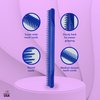 Allegro Combs #70 Wide Tooth Combs Defining Brush Comb 3-Row Wide Tooth For Curly Hair Comb For Women Curly Hair, Hair Stylists Hair Comb 2 Piece (Royal Blue)