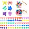YISSION 80Pcs Mini Hair Clips for Girls Women Small Flower Hair Clips Tiny Butterfly Hair Clips 90s Hair Accessories for Girls Women with Box Package Random Candy Colors