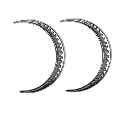 LANGHONG 2PCS Retro Moon Crescent Hairpin For Women Retro Hollow Moon Hair Stick Forks Knot Hair Styling Pins (MNAS)