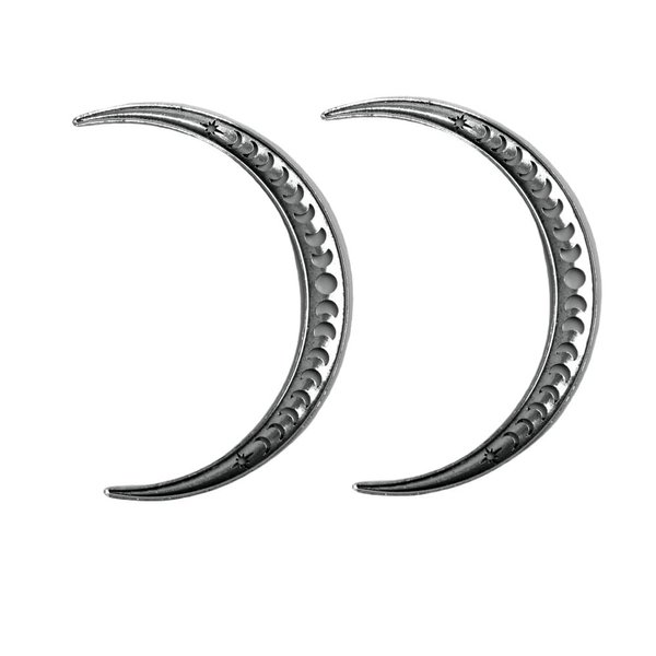 LANGHONG 2PCS Retro Moon Crescent Hairpin For Women Retro Hollow Moon Hair Stick Forks Knot Hair Styling Pins (MNAS)