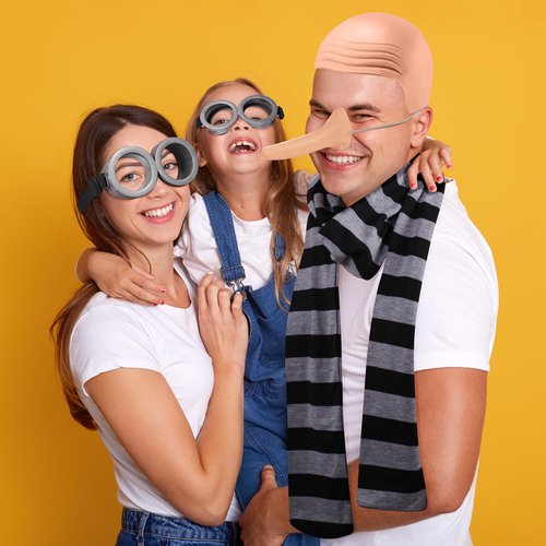 CASW Fake Long Nose Costume: Big Long Nose Pointy Nose Halloween Costumes Cosplay Party Supplies - 3Pcs