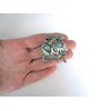Generic Small/medium turquoise blue silver metal native western hair claw clip