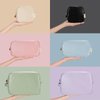 Wandering Nature Small Makeup Bag for Purse Mini Make up Pouch Cute Cosmetic Pouch for Women with Slip-in Pockets Eco Vegan Leather, Black
