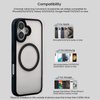 6 Black for Mag Safe Sticker,Compatible with Mag Safe Accessories,Universal Magnetic Wireless Charger Metal Ring Conversion Kit for iPhone16/15/14/13/12,GalaxyS23/22/21,Google Pixel8/7/6/5Series
