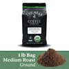 The Bean Organic Coffee Company Aloha Bean (Hawaiian Hazelnut), Medium Roast, Ground Coffee, 16-Ounce Bag, Café molido tostado orgánico