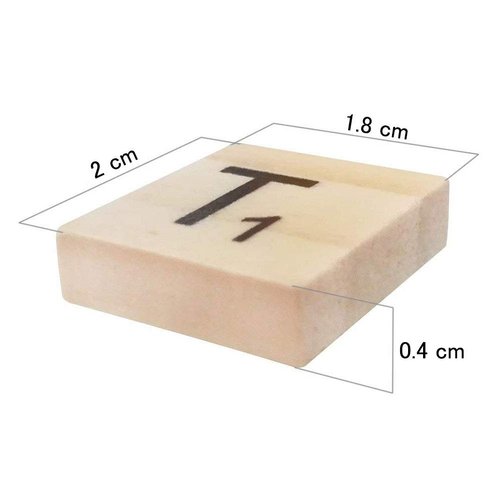 100Pcs Wooden Alphabet Tiles Scrabble Replacement Letters for Board Games, Wedding Frame and Wall Art