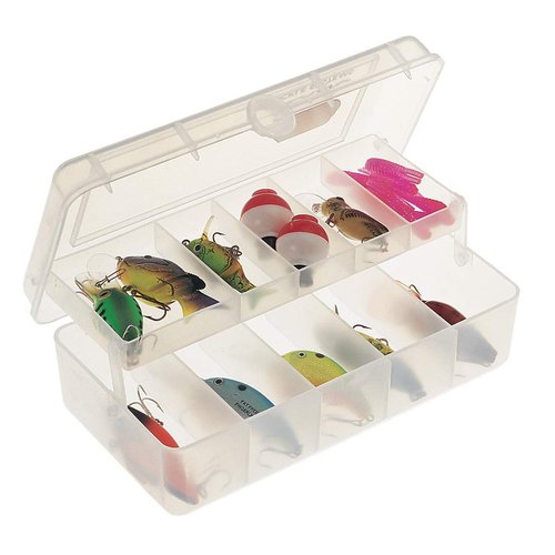 Plano Compact 1 Tray Tackle Box, Premium Tackle Storage, Clear (3510-01), 8 1/4" l x 4 1/4" w x 2 1/2" h