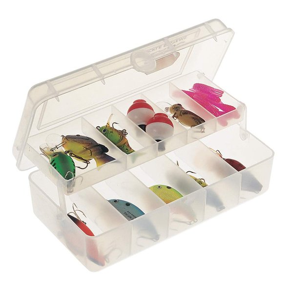 Plano Compact 1 Tray Tackle Box, Premium Tackle Storage, Clear (3510-01), 8 1/4" l x 4 1/4" w x 2 1/2" h