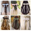 Purggy 6 Pcs Hair Bows for Women Clips -Hair Ribbon Bowknot Tassel Claw Barrettes with Long Tail for Women and Girls Hair Accessories