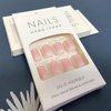 Pink Gradient Press on Nails Short Square Fake Nails Kit Glossy Reusable Artificial False Nails Natural Fit Glue on Nails Acrylic Stick on Nails for Women Girls DIY Manicure Decoration