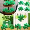 Blueweenly 12 Pcs St. Patrick's Day Stuffed Plush Shamrock St. Patrick's Day Soft Smile Shamrock Gifts Bulk Irish Green Plush Toy St. Patrick's Day Lucky Plush Decorations for Home Tiered Tray, 5 Inch