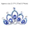 JAKAWIN Flower Girl Headpiece Wedding Hair Comb Rhinestone Tiara Crown Birthday Gift for Girls (Blue)