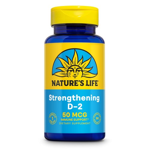 Nature's Life Vitamin D-2 50 MCG 90 Vegetarian Capsules