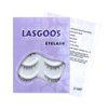 LASGOOS Fake Eyelashes Natural Look False Eye Lashes Daily Strip Cross Short Clear Band Lashes Invisible Thin band Cute Lash for Wedding Daily Work Party Salon Eye Makeup 5 Pairs (LS-GM07-01)