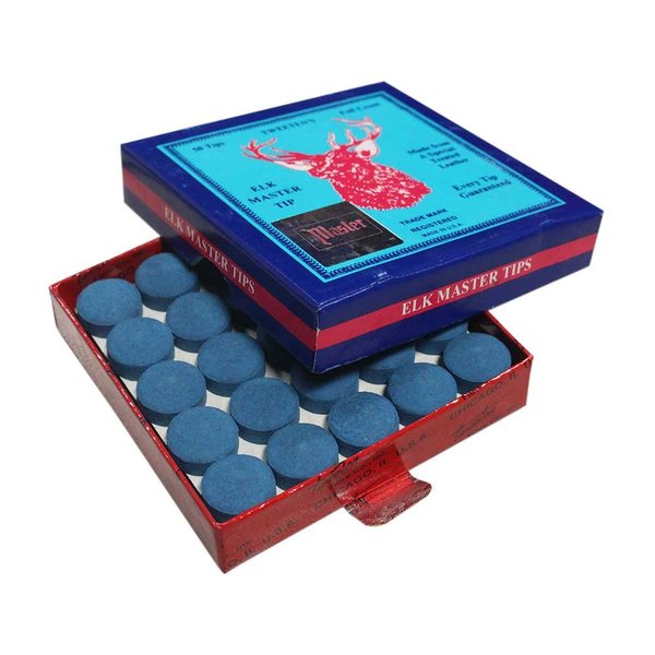 Tweeten Elk Master 14 mm Soft Leather Billiard/Pool Cue Tips, Box of 50