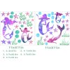 Easu Mermaid Wall Decals Girls Nursery Bedroom Wall Sticker Girls Wall Decals Mermaids Decorative Peel & Stick Wall Decals