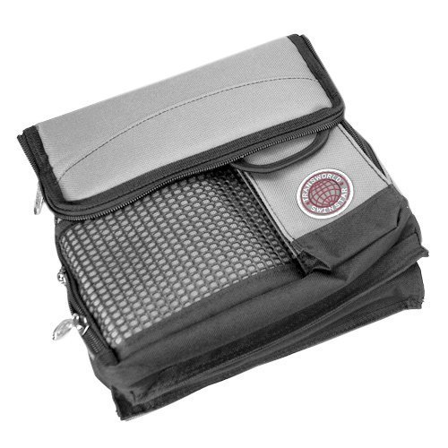 Transworld Durable Deluxe Insulated Lunch Cooler Bag with Shoulder Strap, (9" x 7" x 8", Gray)