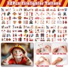 SNLN Fire Truck Party Favors Birthday Supplies, Firefighter Drawstring Bag Keychain Silicone Bracelet Tattoo Sticker, Firetruck Birthday Party Goodie Bag Stuffers Fillers Classroom Rewards for Kid