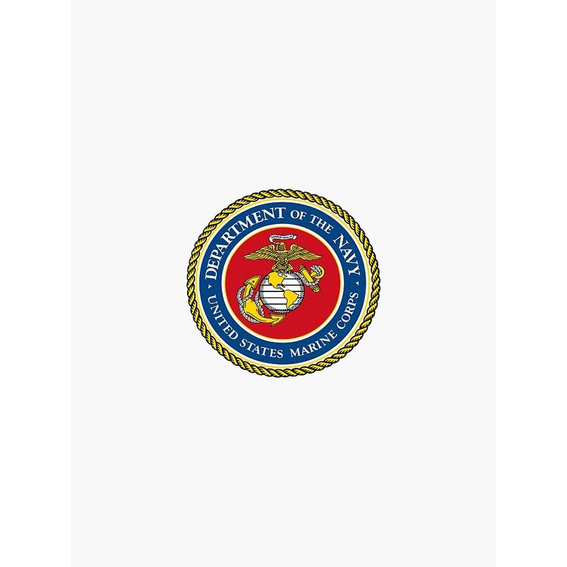 decals United States Marine Corps Emblem Sticker - Custom Maroon ...