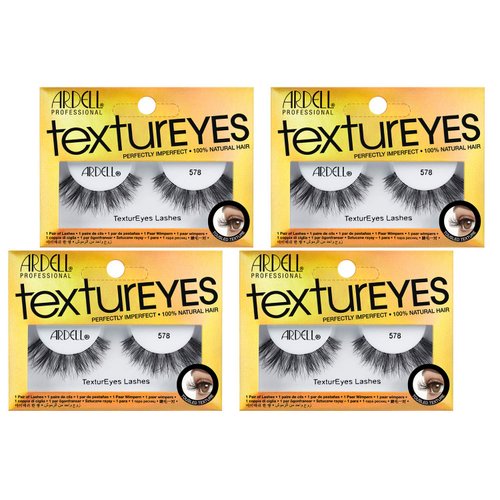 Ardell TexturEyes False Strip Lashes #578, 4 Pack