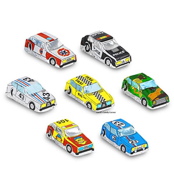 Mini Chocolate Cars - Premium Solid Milk Chocolate Cars, 1/2 Lb - Approx. 16 Pcs