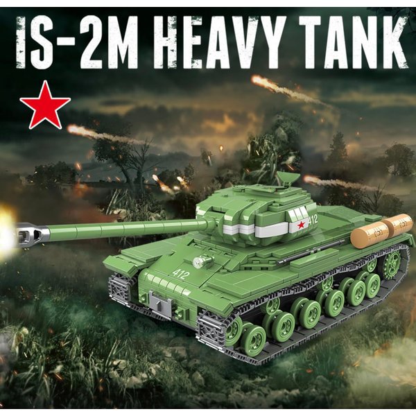 General Jim's Military Themed WW2 Building Blocks Tank Sets for World War 2 Brick Building Enthusiats (Soviet IS-2M Tank)