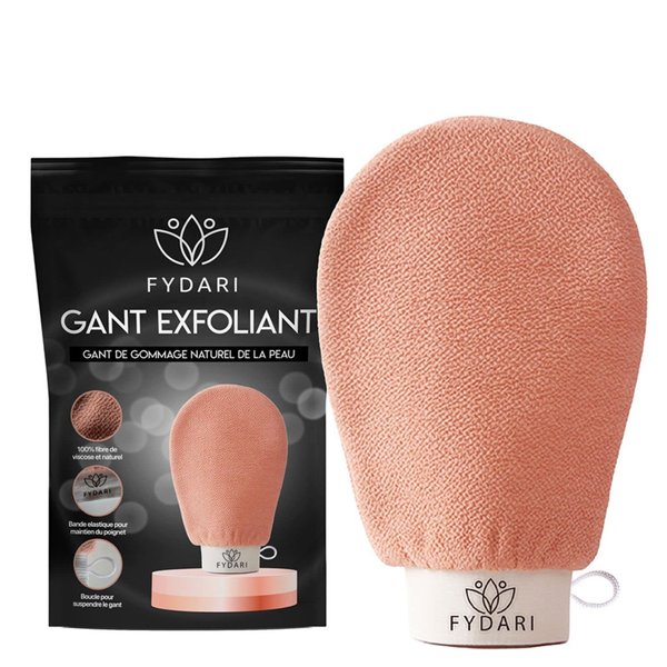 Fydari Exfoliating Glove - Skin Exfoliator Deep Cleaning Body Scrubber Glove - 100% Viscose & Natural Plant Fiber 2-Layer Design Exfoliating Mitt - Exfoliating Body Scrubber Glove for Radiant Skin