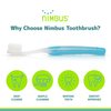 NIMBUS NIMBY Kid's Extra Soft Toothbrushes for Sensitive Teeth and Receding Gums, Periodontist Design Plaque Remover Travel Toothbrush, Individually Wrapped (4 Pack, Colors May Vary)